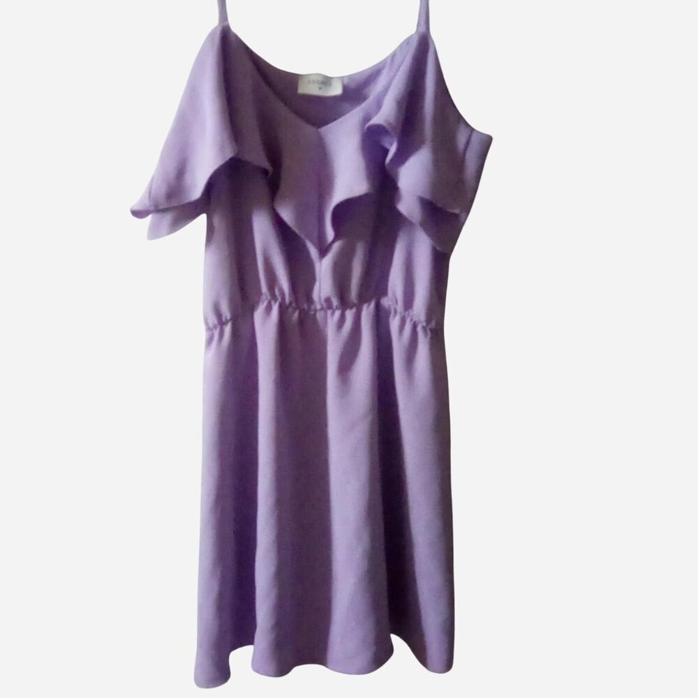 Everly Purple Ruffle Dress